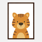 Black frame - Tiger – Minimalist Jungle Animal Art Print | Safari Nursery or Kids’ Room Poster - Play By Print