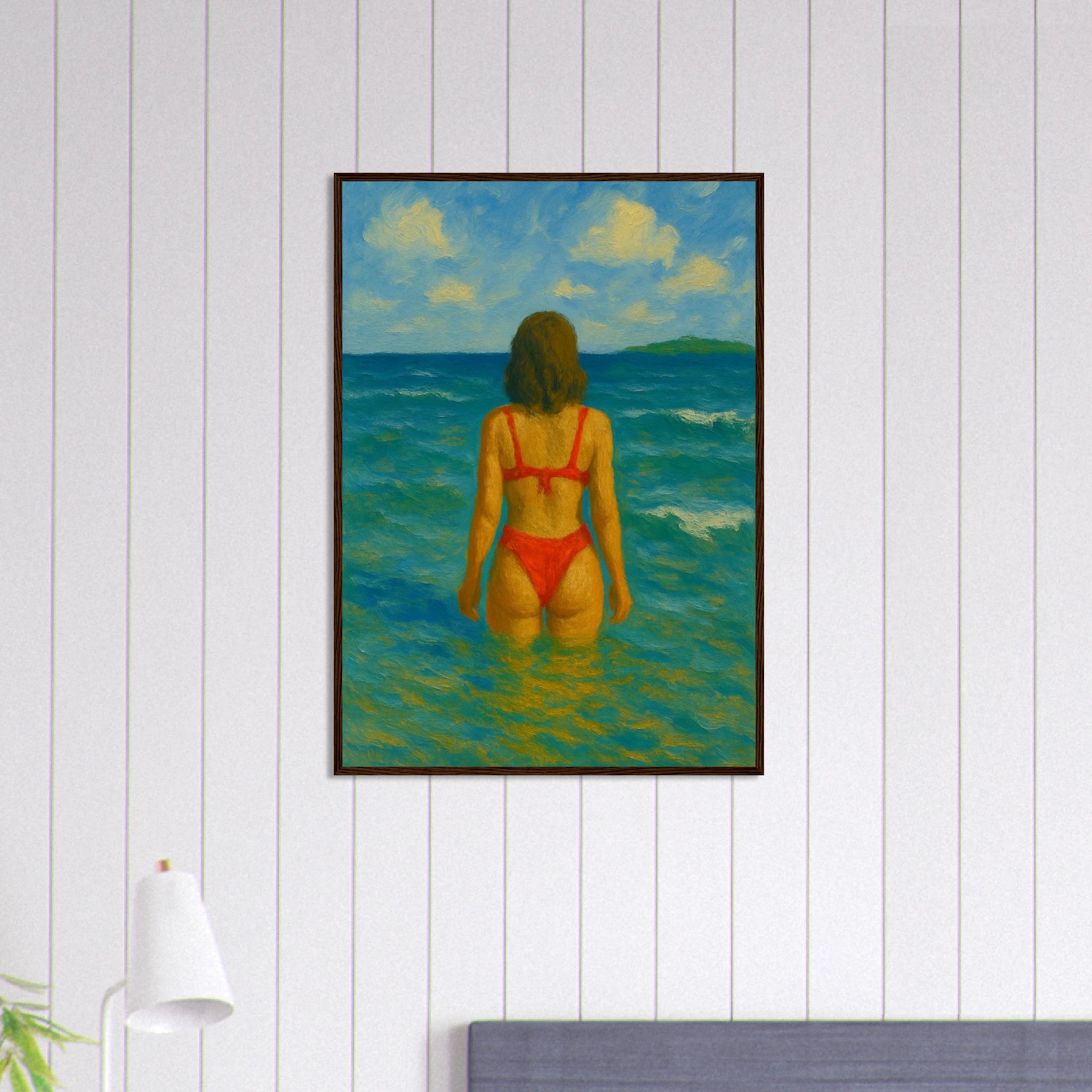 # all-groups - Back to the Horizon | Red Bikini Coastal Wall Art - Play By Print