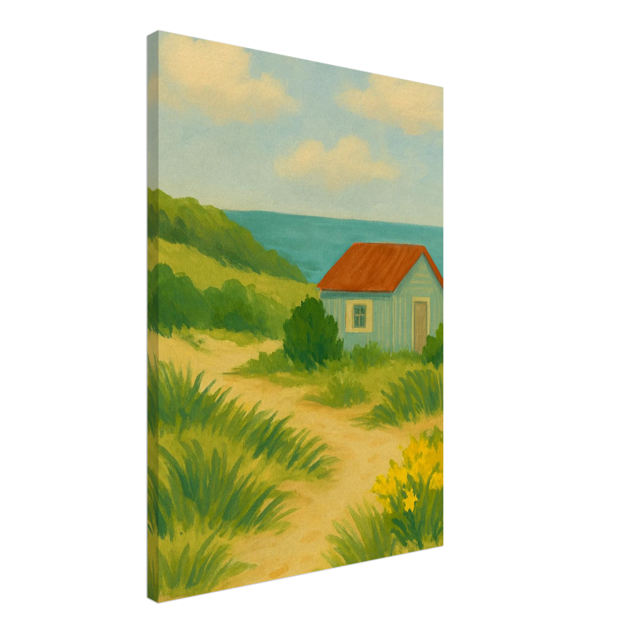 Canvas 50x70 cm 20x28″ - Coastal Beach Shack Canvas Wall Art - Play By Print