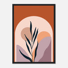 Black frame A3 (29.7 x 42 cm) - Botanic Sunrise Modern Abstract Wall Art - Jerin