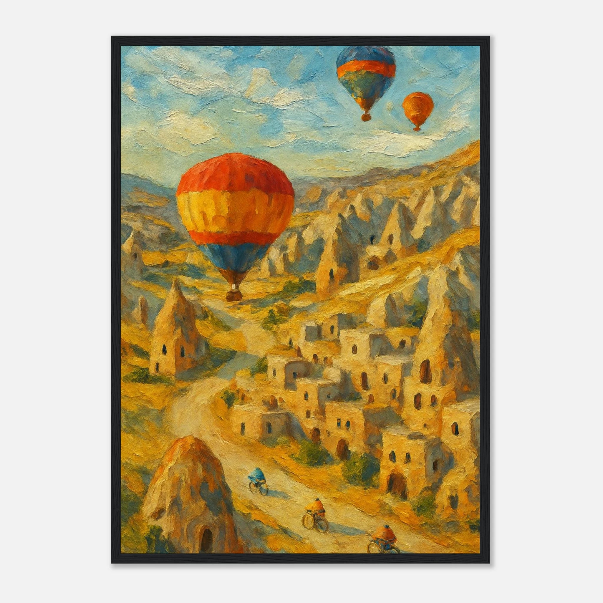 Black frame A2 (42 x 59.4 cm) - "Drifting Over Cappadocia" Print | Turkish Landscape Wall Art - Play By Print