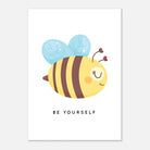 Unframed - Be Yourself Bee Poster | Positive Quote Wall Art for Kids - Elena