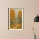 # all-groups - Whispering Path – Misty Autumn Forest Wall Art Print - Play By Print
