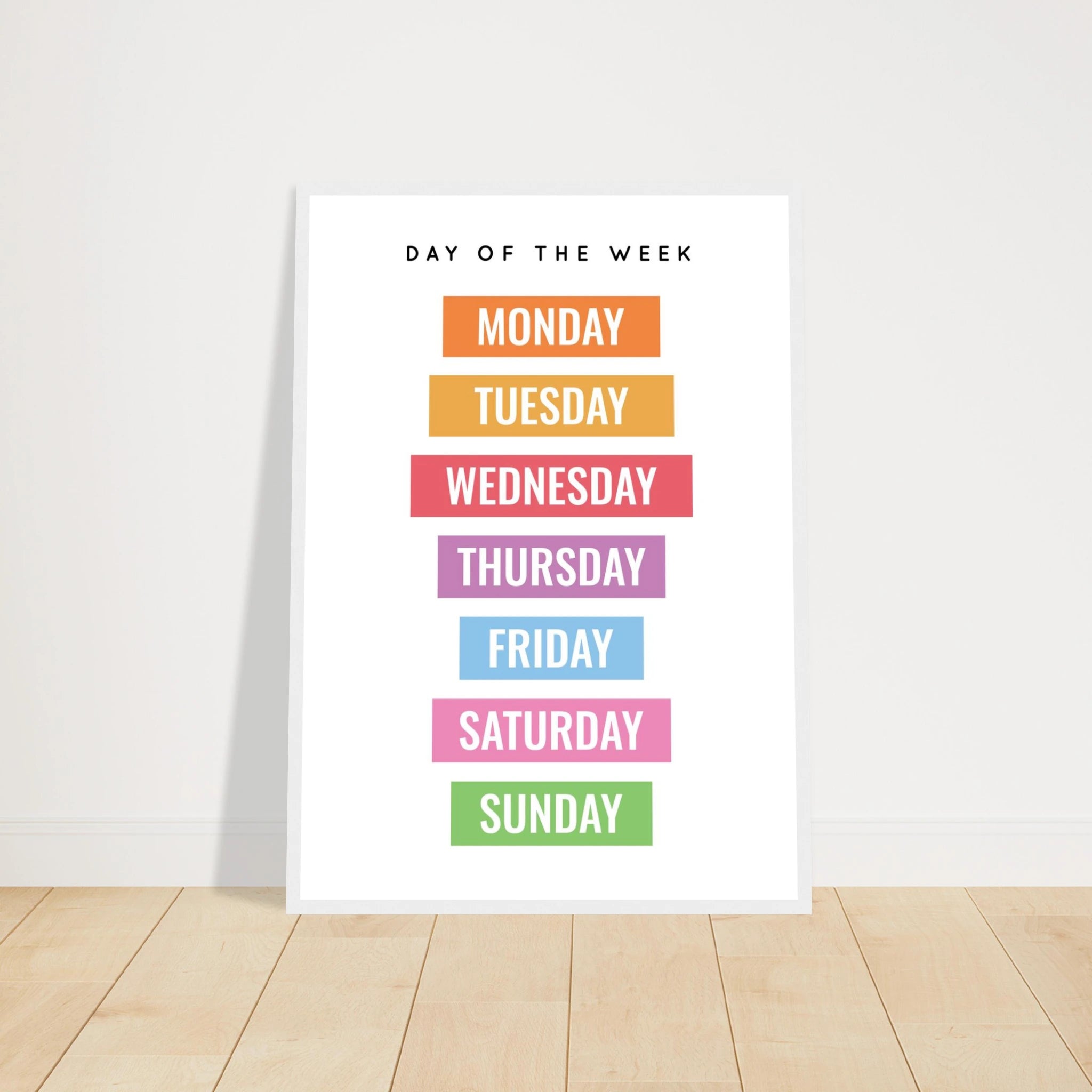 # all-groups - Rainbow Days of the Week Educational Print – Bold & Bright Learning Poster - Elena