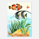 Unframed - Underwater Friends – Tropical Fish Watercolour Print 🐟🌿 - Play By Print