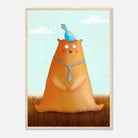 Wood frame A2 (42 x 59.4 cm) - Bear and Bird Nursery Print | Whimsical Animal Wall Art for Kids’ Rooms - Iris