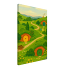 Canvas 40x60 cm 16x24″ - Hillside Hobbiton – New Zealand Hobbit Movie Set Canvas Wall Art - Play By Print