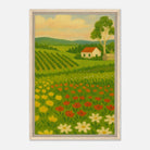 Wood frame 40x60 cm 16x24″ - Vineyard & Wildflowers – Australian Countryside Canvas Wall Art - Play By Print