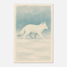 Unframed 30x45 cm 12x18″ - Silent Steps – Arctic Fox in Snow Wall Art Print - Play By Print