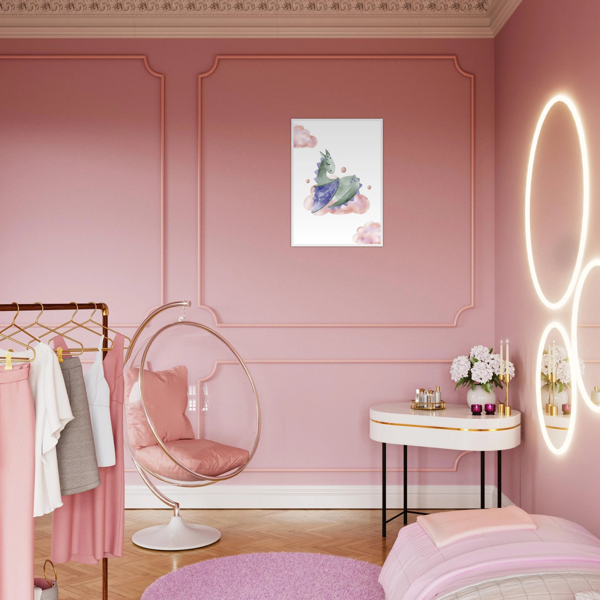 # all-groups - Watercolour Sleeping Dragon Wall Art - Olga