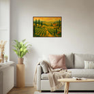 # all-groups - “Sunset Over Tuscany” | Golden Vineyard Landscape - Play By Print