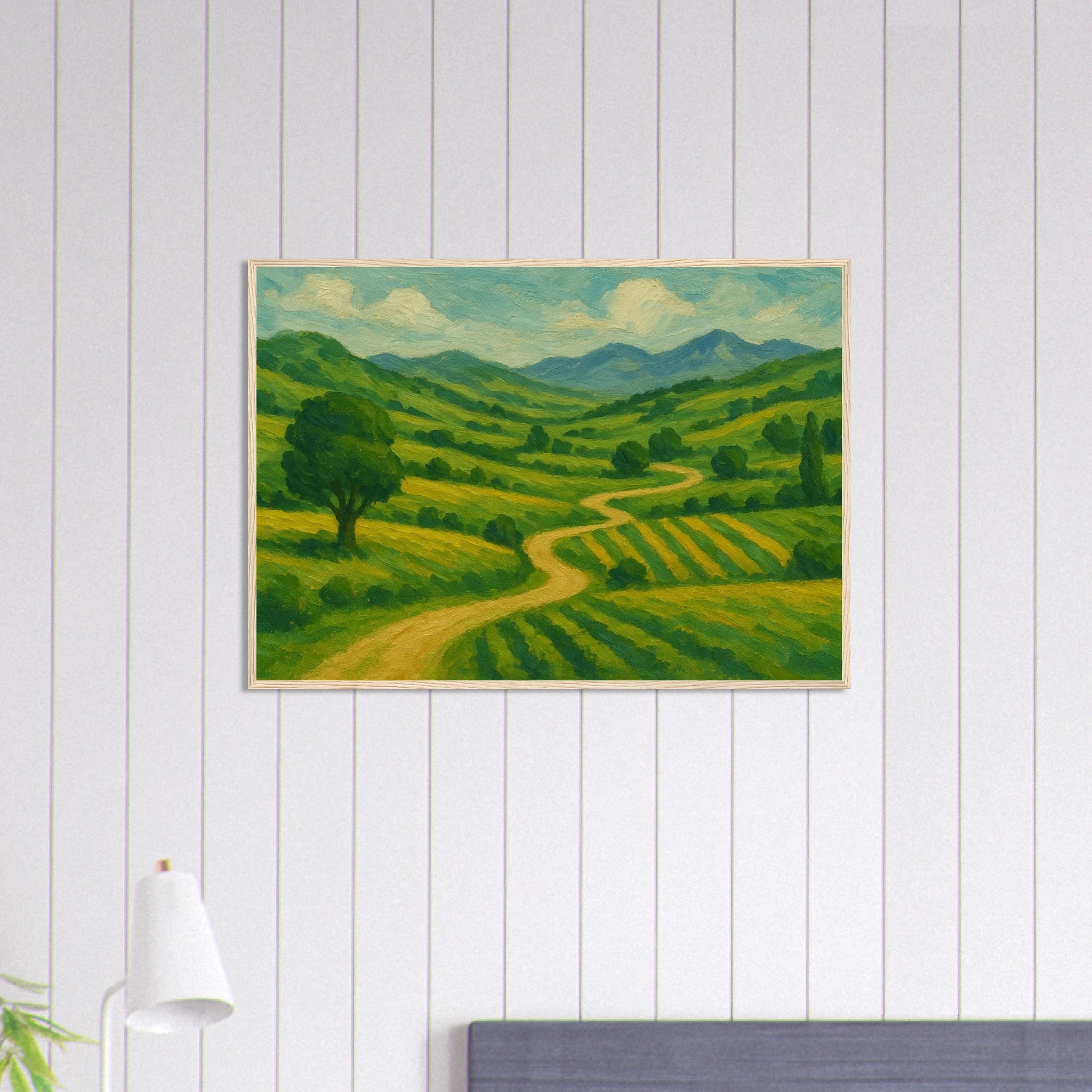 # all-groups - “Winding Through Green” | Rolling Hills Countryside Print - Play By Print
