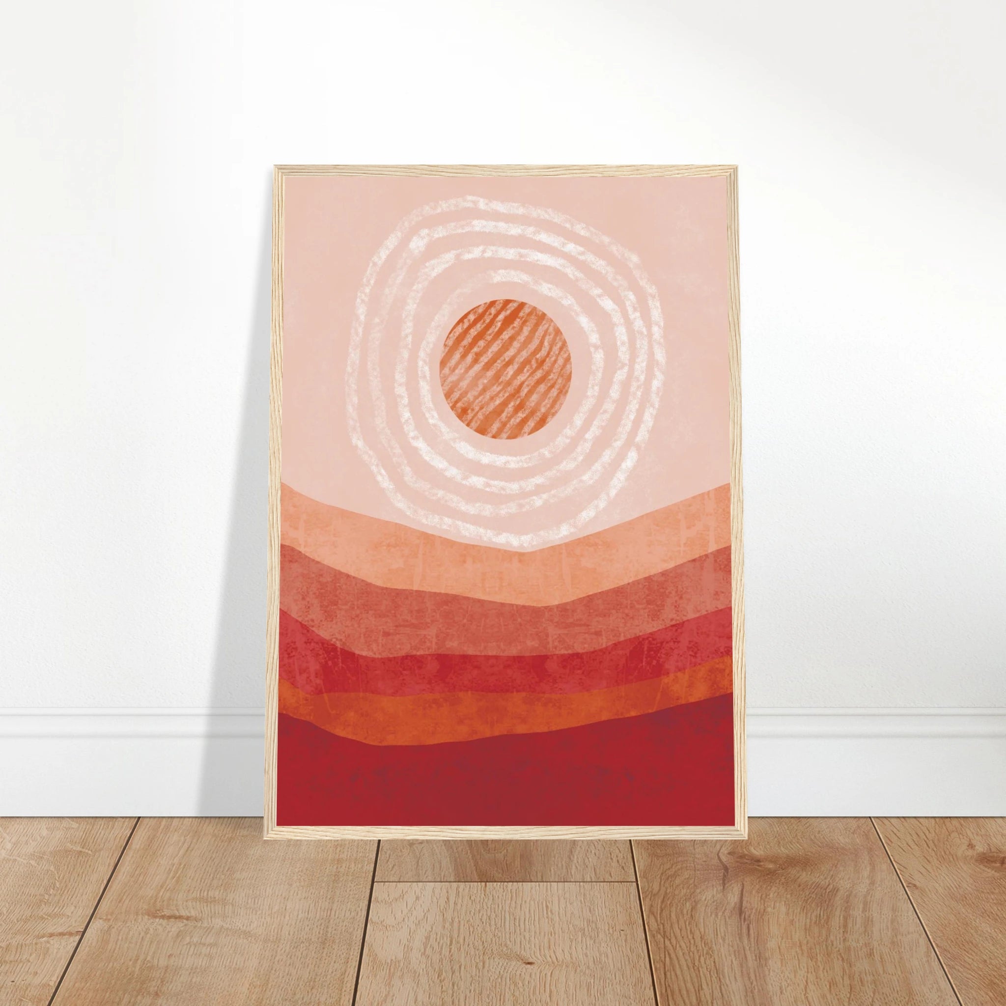 # all-groups - Solar Bloom – Abstract Sunrise Wall Art in Terracotta Tones - Daisy