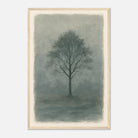 Wood frame 40x60 cm 16x24″ - Misty Monochrome Tree – Minimalist Landscape Art Print - Play By Print