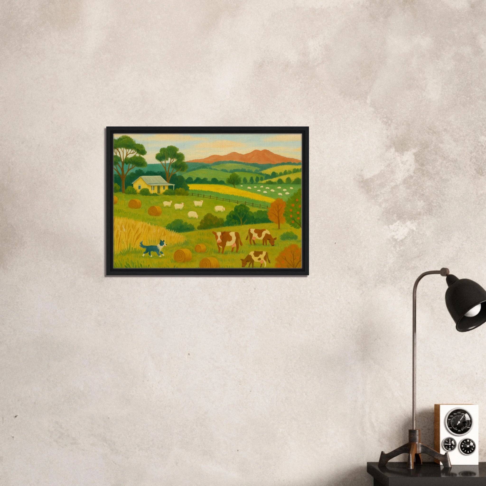 # all-groups - Australian Farm Life Landscape Canvas Wall Art - Play By Print