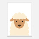 White frame - Sheep – Minimalist Farm Animal Art Print | Modern Nursery or Playroom Decor - Play By Print