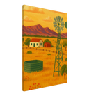Canvas 50x70 cm 20x28″ - Outback Windmill Landscape Canvas Wall Art - Play By Print