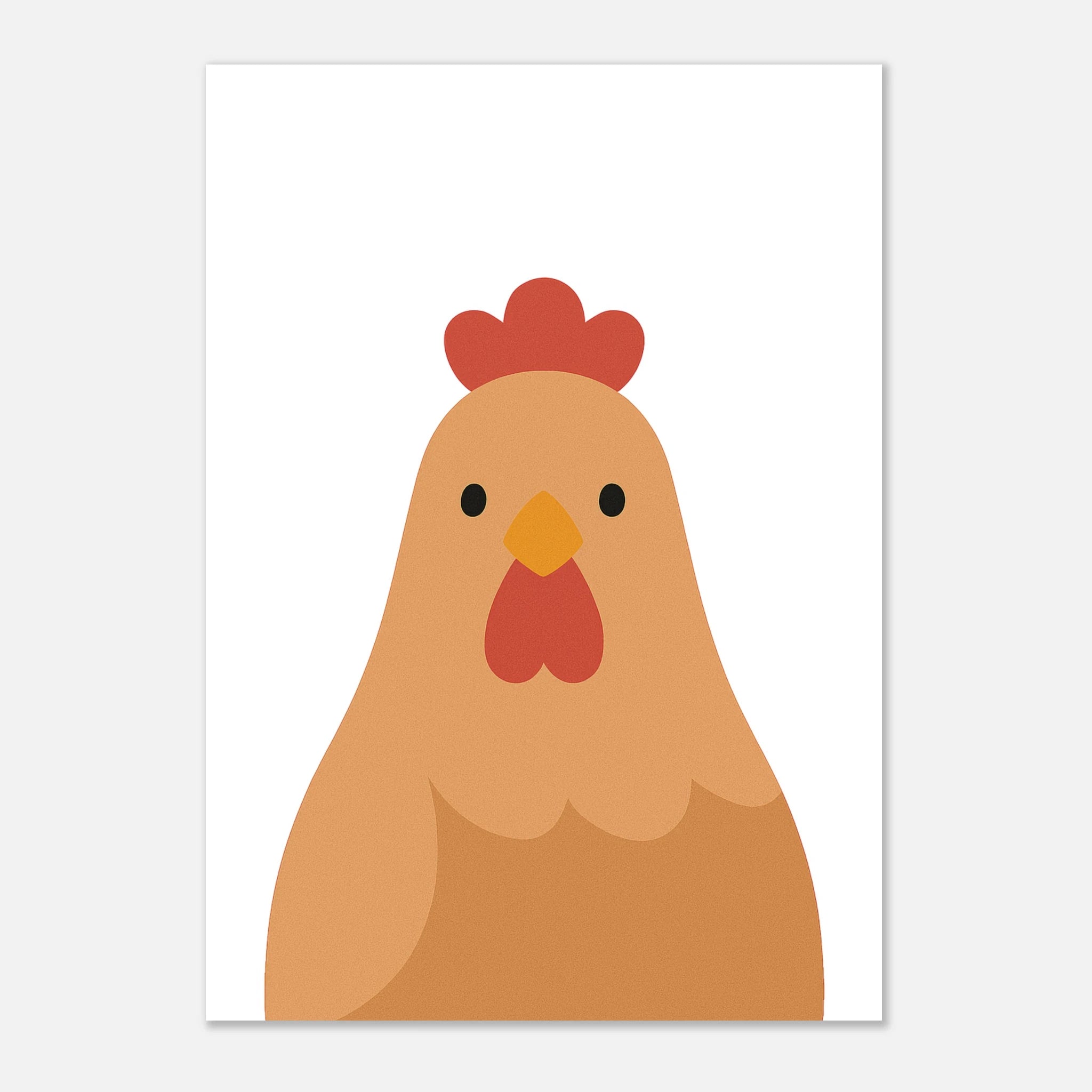 Unframed - Chicken Nursery Print – Farm Animal Wall Art for Kids - Play By Print