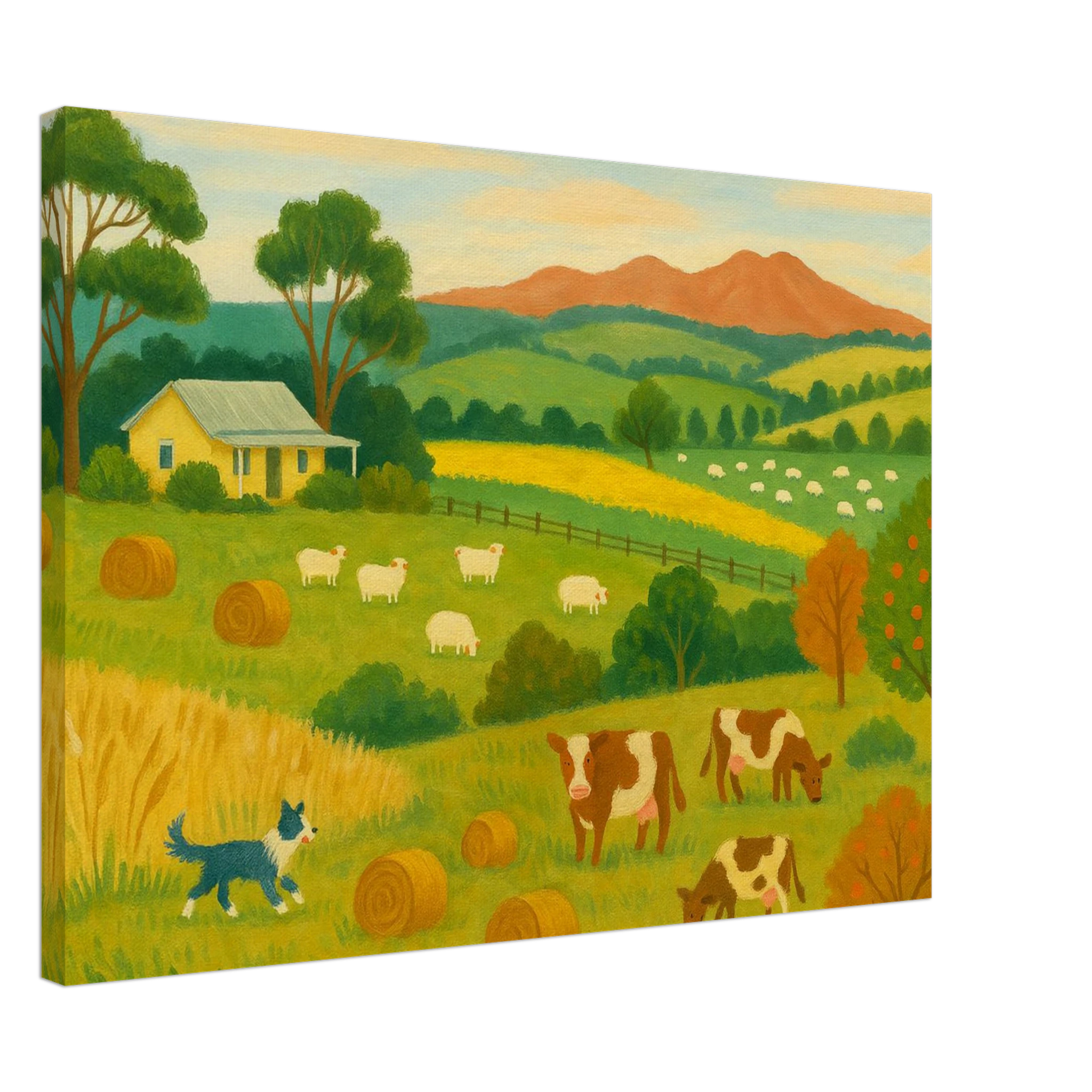 Canvas 50x70 cm 20x28″ - Australian Farm Life Landscape Canvas Wall Art - Play By Print