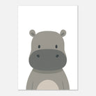 Unframed - Hippo – Minimalist Safari Animal Art Print - Play By Print