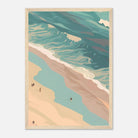 Wood frame - Coastal Horizon Abstract Costal Art | Centre Panel - Play By Print