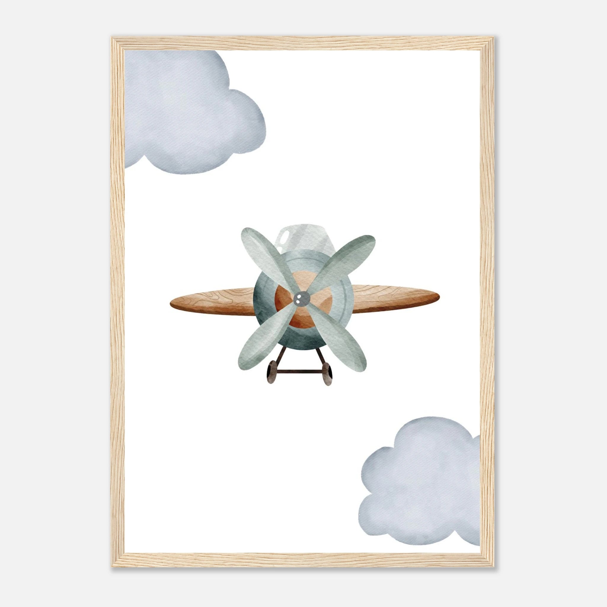 Wood frame - Vintage Wooden Propeller Plane Wall Art - Olga