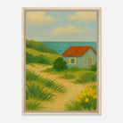 Wood frame 50x70 cm 20x28″ - Coastal Beach Shack Canvas Wall Art - Play By Print