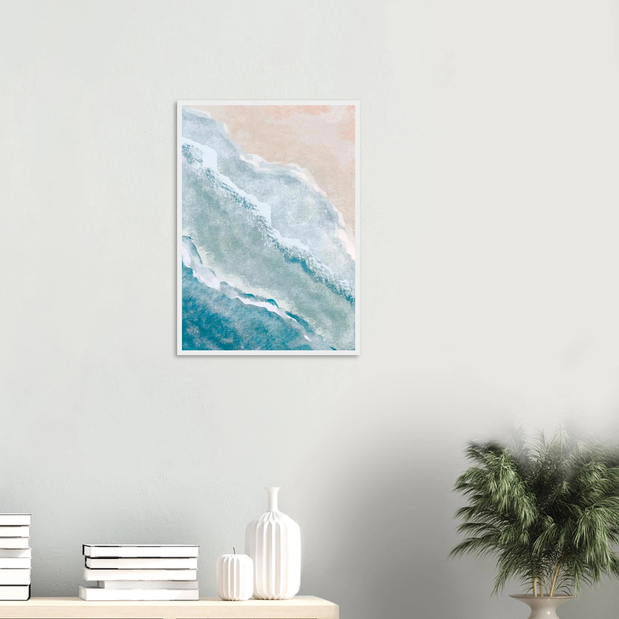 # all-groups - Soft Shoreline – Abstract Coastal Waves in Pastel by Daisy - Daisy