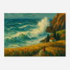 Unframed A1 (59.4 x 84.1 cm) - “Wild Coast” | Dramatic Ocean Wave Painting - Play By Print