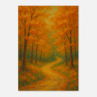 Unframed 21x29.7 cm 8x12" - Golden Autumn Pathway Wall Art | Tranquil Woodland - Play By Print