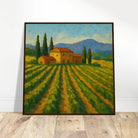 # all-groups - “Golden Rows” | Tuscany Vineyard Landscape Print - Play By Print
