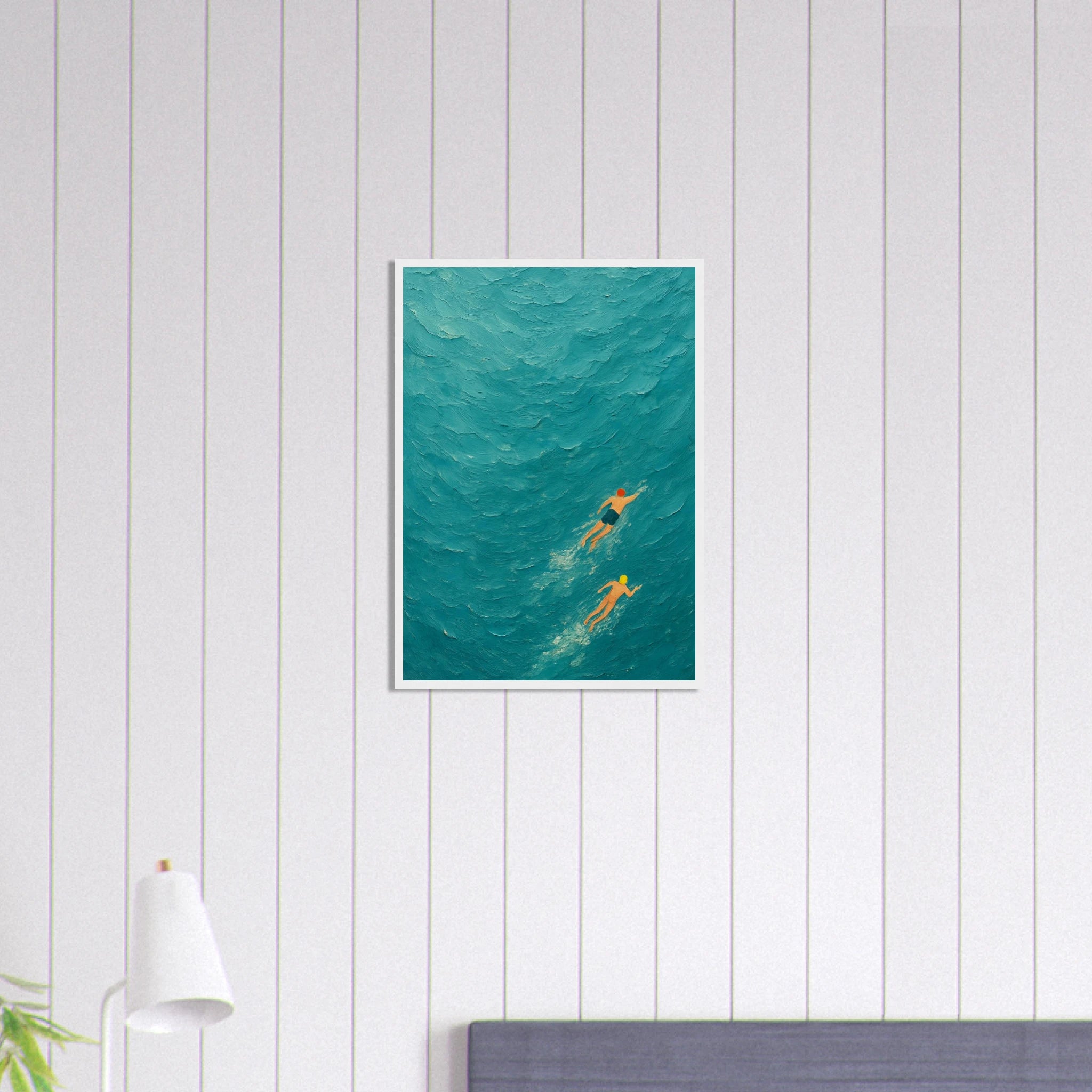 # all-groups - Ocean Swimmers Wall Art | Textured Painterly Sea Print - Play By Print