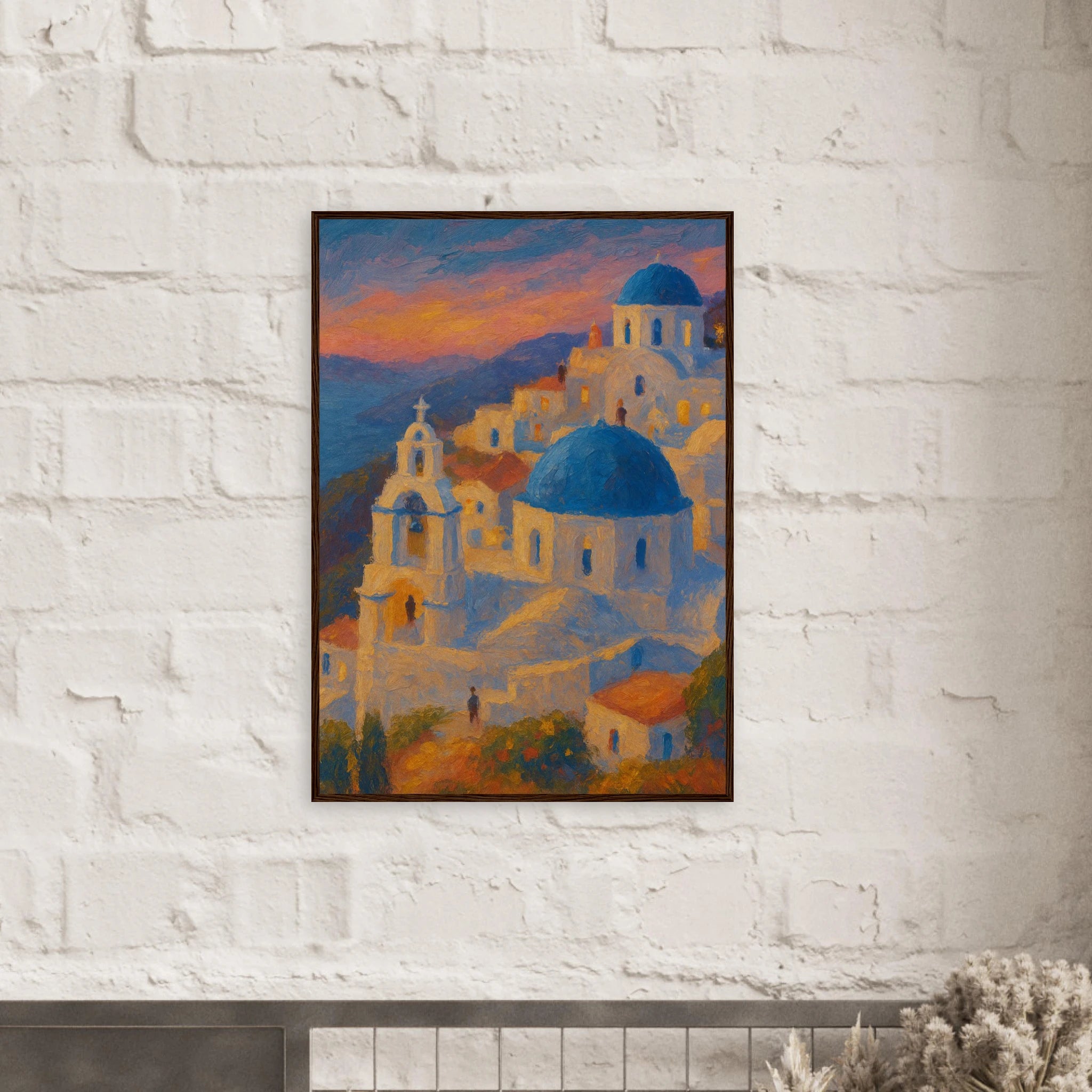 # all-groups - "Sunset Over Santorini" Print | Mediterranean Wall Art - Play By Print