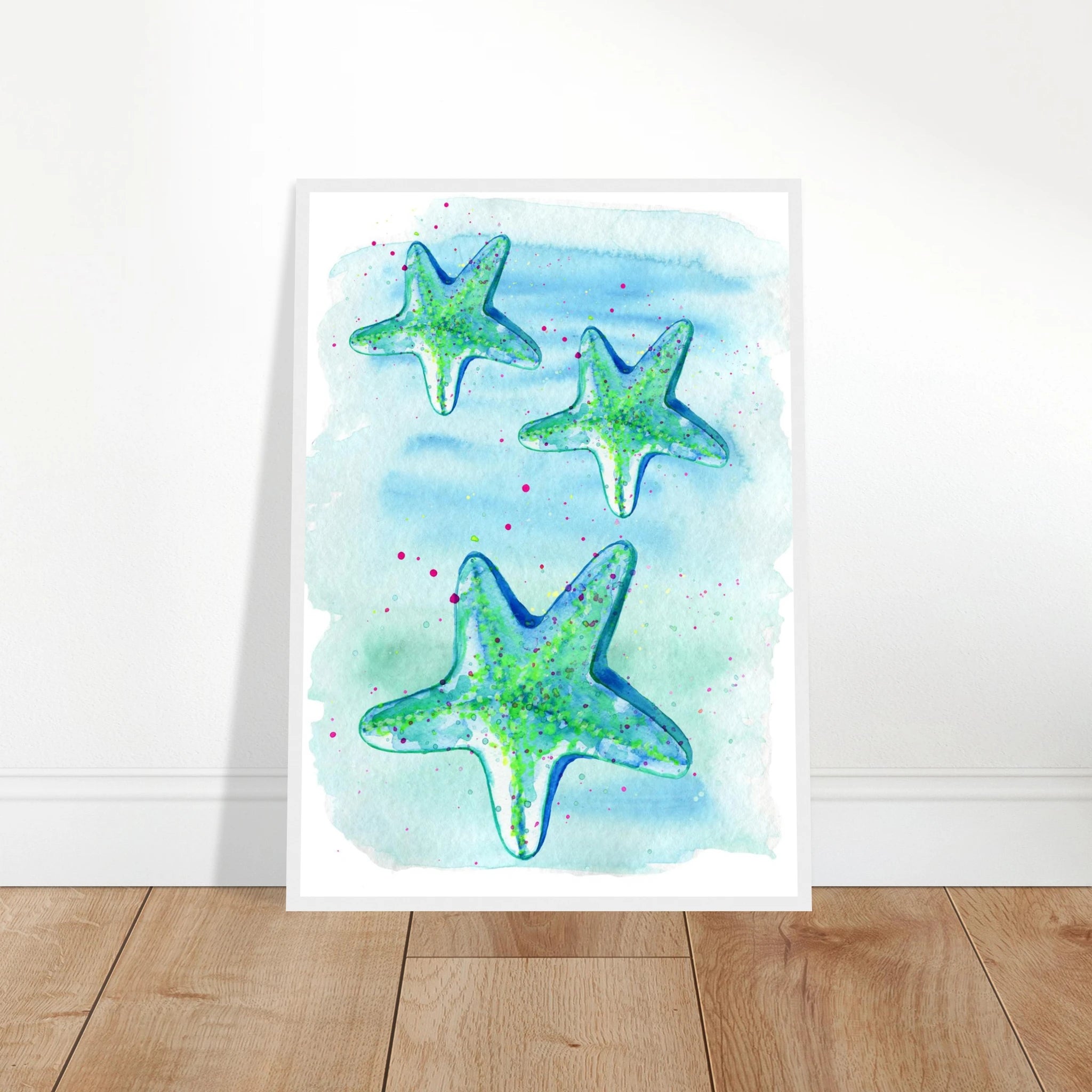 # all-groups - Tide Treasures – Watercolour Starfish Art Print 🌟🩵 - Play By Print
