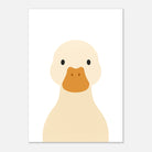 Unframed - Duck – Minimalist Farm Animal Art Print | Nursery or Educational Wall Poster - Play By Print