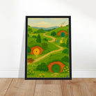 # all-groups - Hillside Hobbiton – New Zealand Hobbit Movie Set Canvas Wall Art - Play By Print