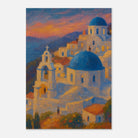 Unframed A3 (29.7 x 42 cm) - "Sunset Over Santorini" Print | Mediterranean Wall Art - Play By Print