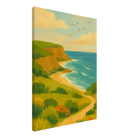 Canvas 50x70 cm 20x28″ - Coastal Cliffs Walk – Scenic Ocean Landscape Canvas Wall Art - Play By Print