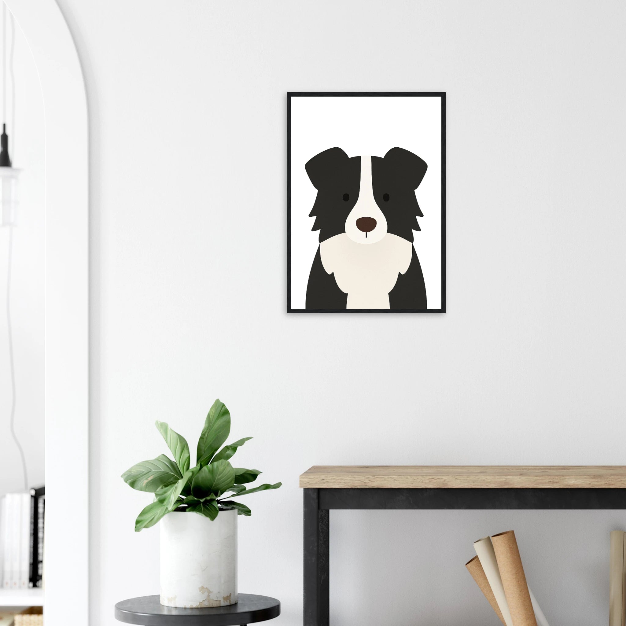 # all-groups - Border Collie – Minimalist Dog Art Print | Modern Nursery or Pet Decor Poster - Play By Print