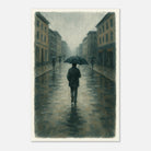 Unframed 40x60 cm 16x24″ - Rainy City Walk – Gouache-Style Art Print - Play By Print