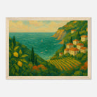 Wood frame 21x29.7 cm 8x12" - “Lemon Coast Daydream” | Amalfi-Inspired Coastal - Play By Print