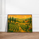 # all-groups - “Sunset Over Tuscany” | Golden Vineyard Landscape - Play By Print