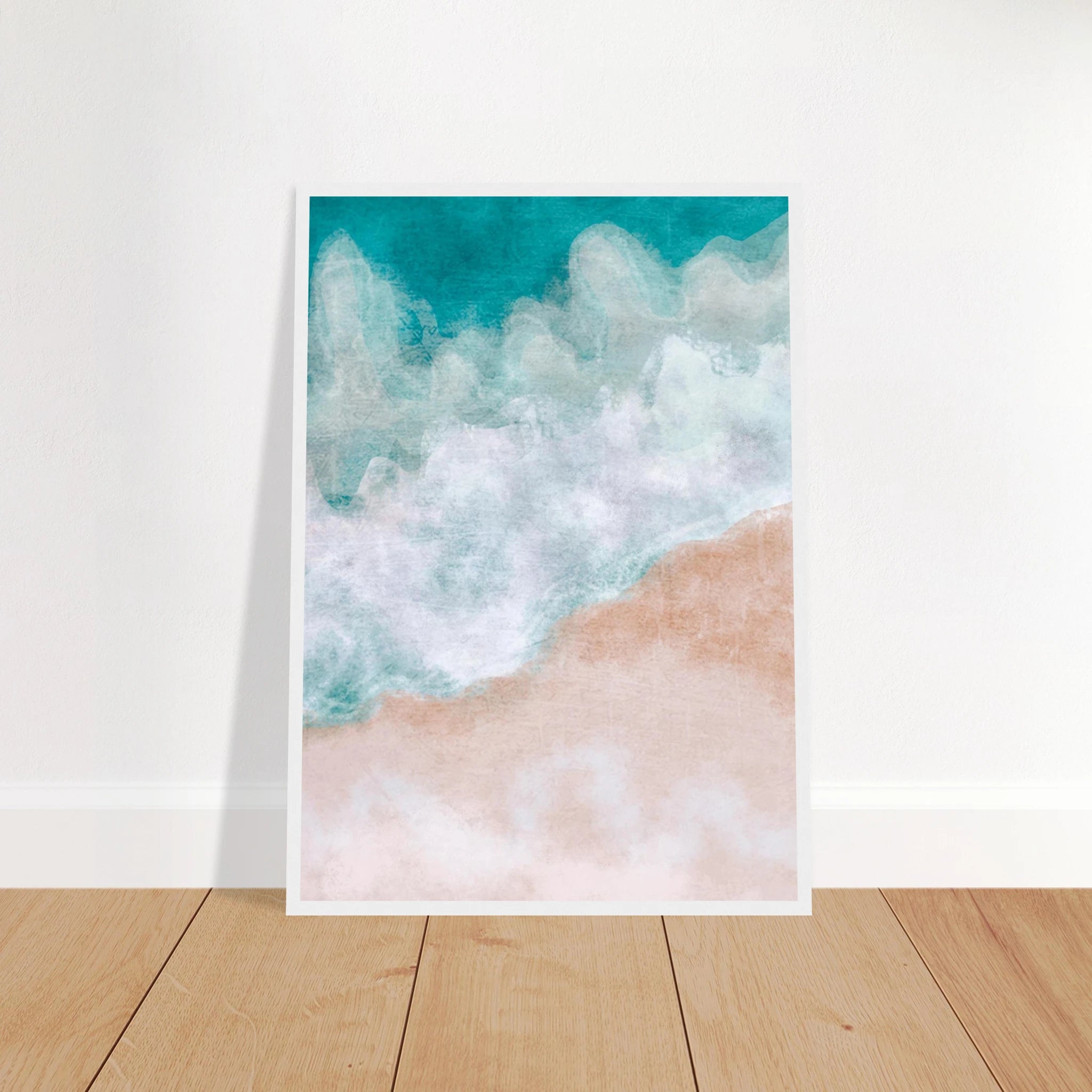 # all-groups - Coastal Bliss – Soft Wave Abstract Beach Print - Daisy