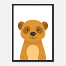 Black frame - Meerkat Nursery Print – Safari Wall Art for Kids - Play By Print