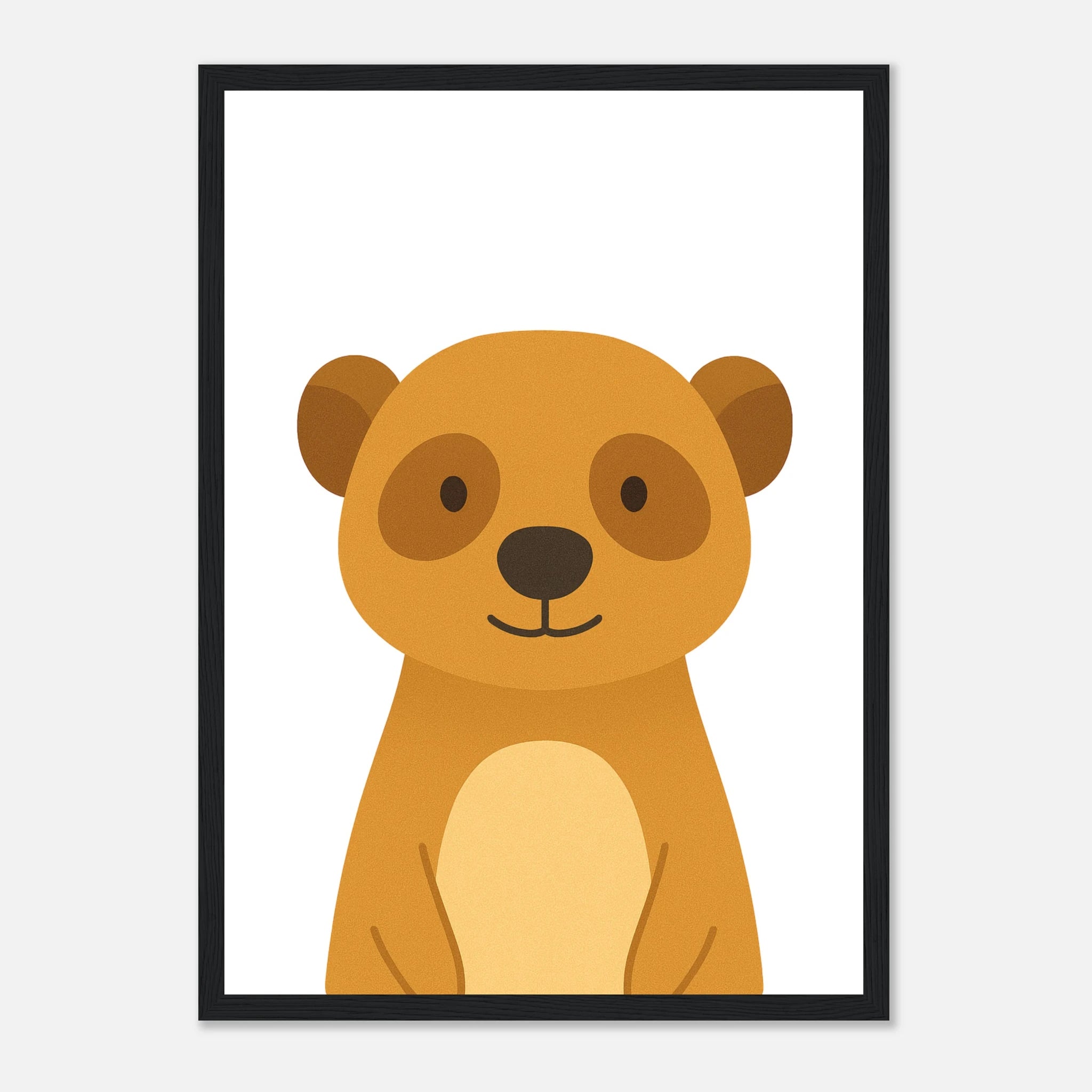 Black frame - Meerkat Nursery Print – Safari Wall Art for Kids - Play By Print