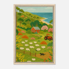 Wood frame 40x60 cm 16x24″ - Coastal Sheep Farm – Australian Countryside Canvas Wall Art - Play By Print