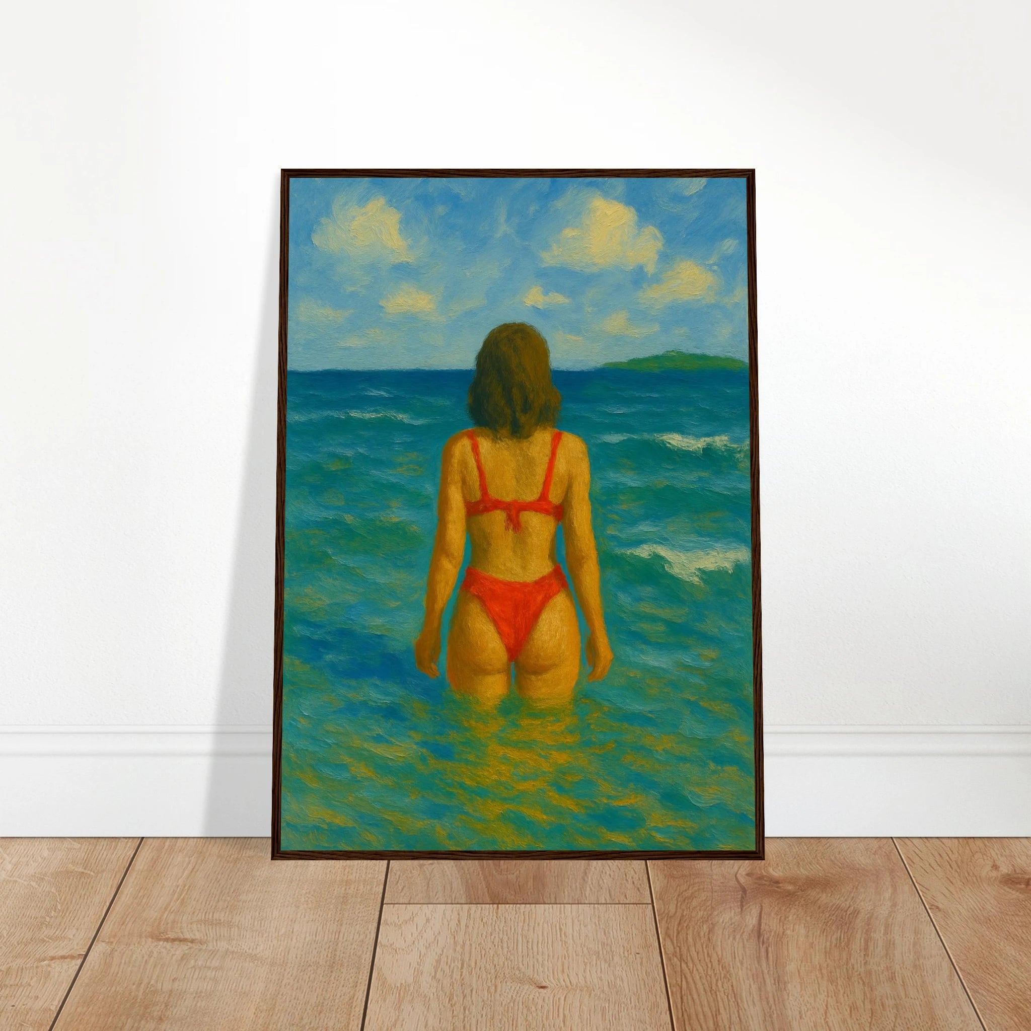 # all-groups - Back to the Horizon | Red Bikini Coastal Wall Art - Play By Print