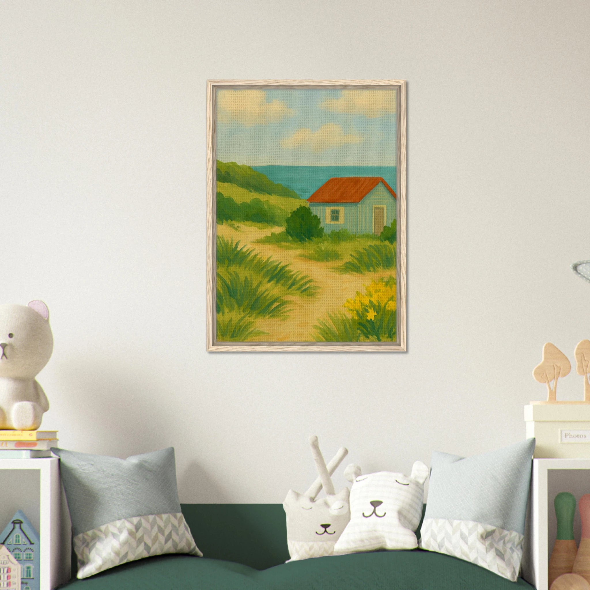 # all-groups - Coastal Beach Shack Canvas Wall Art - Play By Print