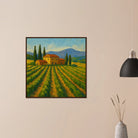# all-groups - “Golden Rows” | Tuscany Vineyard Landscape Print - Play By Print