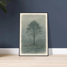 # all-groups - Misty Monochrome Tree – Minimalist Landscape Art Print - Play By Print